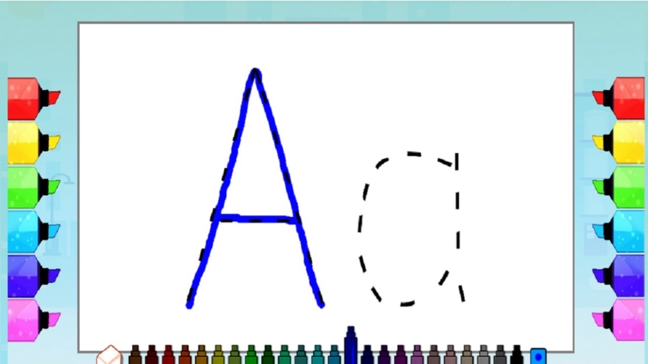 abcd. writing alphabet for kids. learning atof letters. a for apple b ...