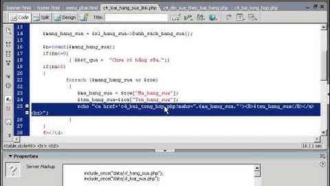 Học Lập trình PHP   Tạo menu các sản phẩm cho Website