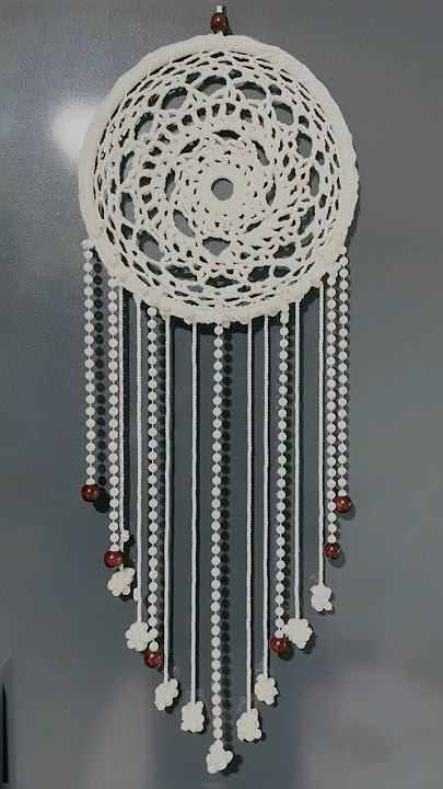 #Crochet #dreamcatcher #CrochetDreamcatcher 🤍🧶 #handmadecraft