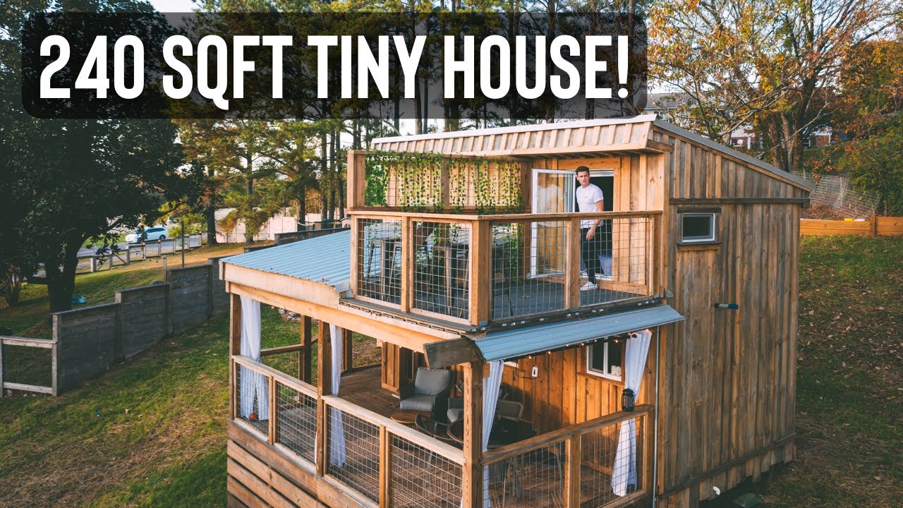 Tiny House w/ *secret* Roof Top Deck! | Touring The Little River Tiny House!