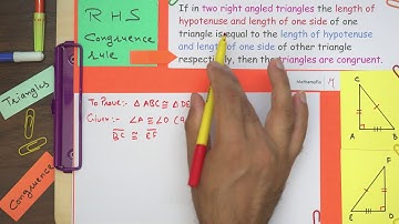 RHS congruence rule | Theorem | Trigonometric Proof