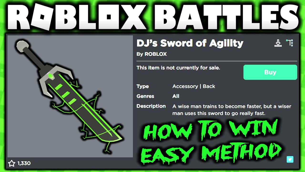 EASY! HOW TO WIN DJ’s Sword of Agility! ROBLOX BATTLES! YouTube