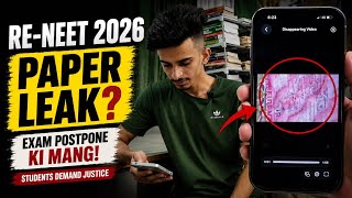 RE-NEET 2026 Paper Leak ⁉️ | Exam Postpone Demand 🙏💔 | Justice for Students 