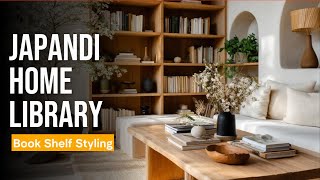 Japandi Home Library: Japanese and Scandinavian Minimalist Book Shelf Styling for Small Apartments