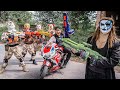 LTT Films : Captain S.E.A.L X Nerf Guns Fight Crime Grakk Mask Motorcycle Robbery Group