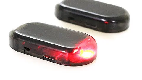 Car Security Light Solar Powered Simulated Dummy Alarm Wireless Warning Anti-Theft Caution