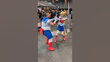 SAILOR MOON FIGHTING EACH OTHER!!! 🌙✨🤣 Thanks MahouKuma for doing this skit with me! #sailormoon
