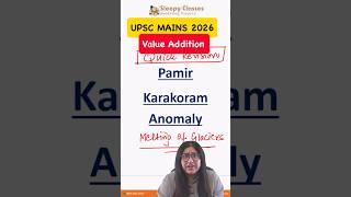 Geography for UPSC Mains 2026 | Pamir Knot, Karakoram Anomaly & Glacier Melting Explained#shorts