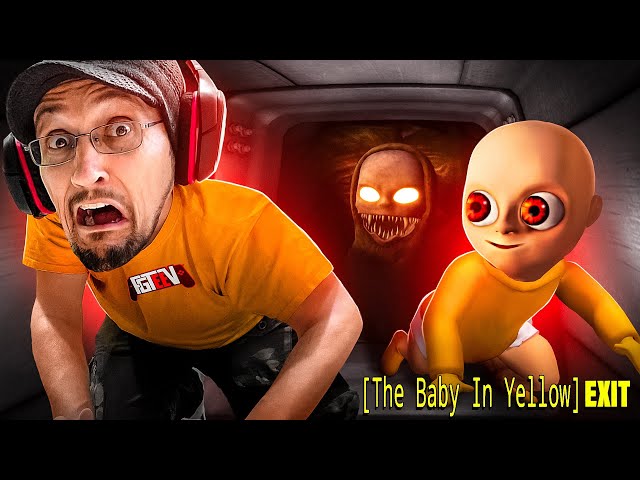 Escaping The Baby in Yellow! White Rabbit Exit (FGTeeV Can't Stop Screaming Gameplay) class=