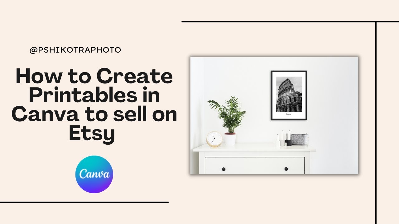 Create Printables im Canva to sell on Etsy or other platforms - YouTube