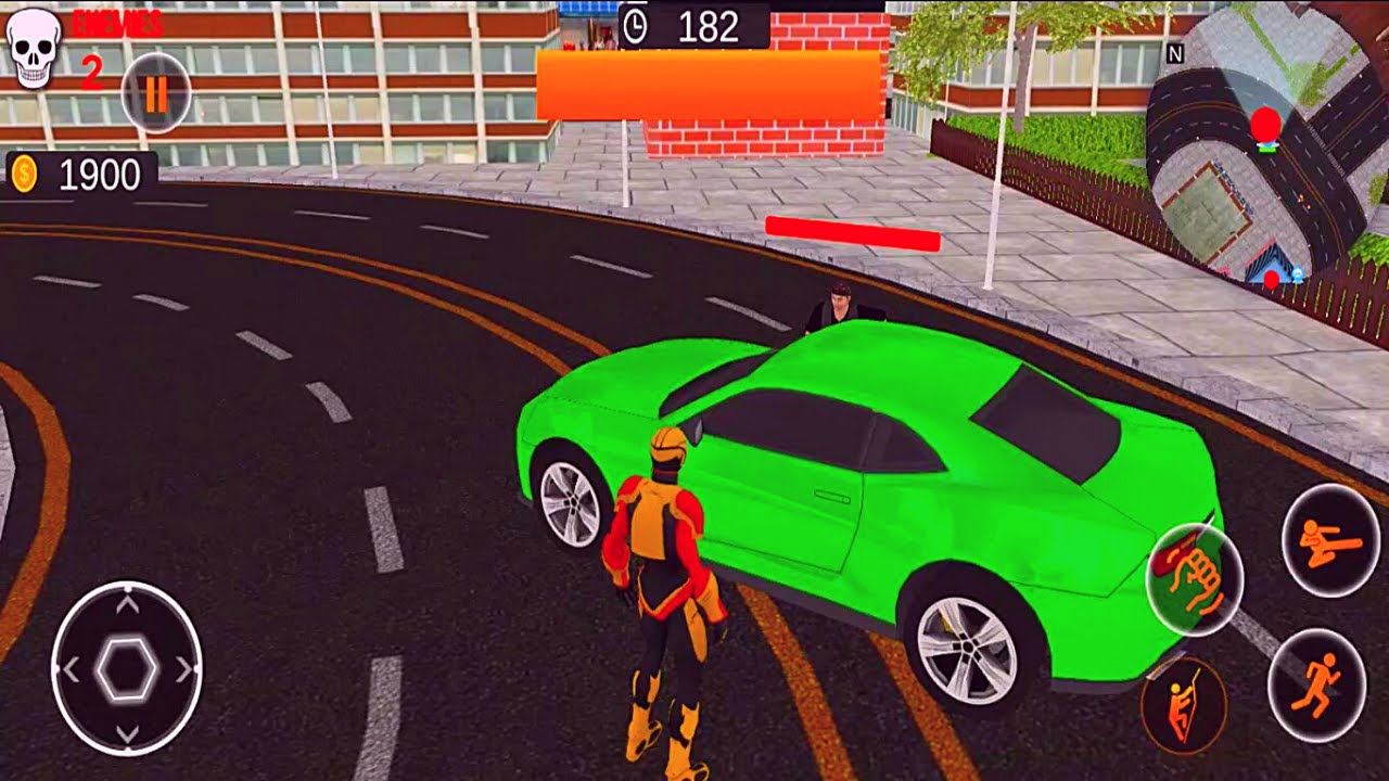 Amazing Green Rope Hero Gangster Crime Battle Android Gameplay - YouTube