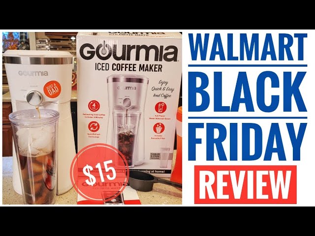 Ice Coffee Makers with Reusable Filter , Tumbler , and Brew-Strength  Control by Gourmia White 