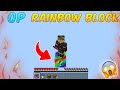 Minecraft, But It's On 1 OP Rainbow Block ! 😍