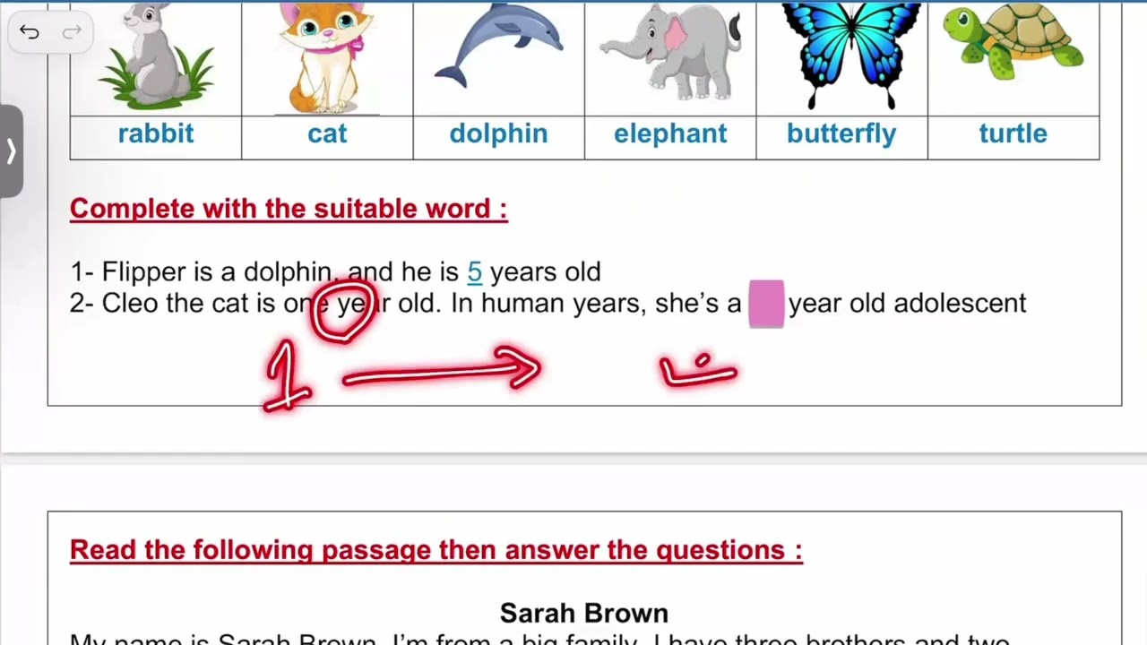 مراجعة اختبار انجليزي اول متوسط الترم الاول (شامل المنهج كاملا)