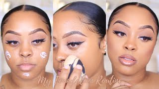 CHIT CHAT BROW ROUTINE AND MY FLAWLESS FOUNDATION ROUTINE | MAKEUP TUTORIAL