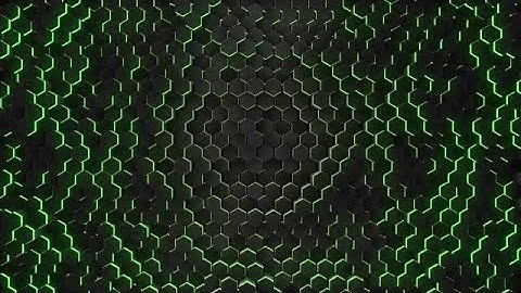 Green Hexagon Abstract Background Stock Motion Graphics