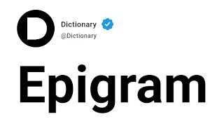 Epigram Meaning In English