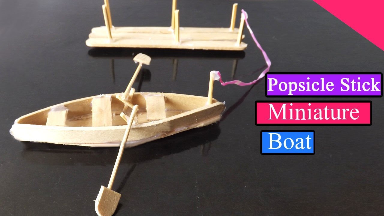 popsicle stick crafts how to make a cute miniature boat