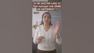 Q: Is test lead,QA Lead or a Test Manager role SAME or DIFFERENT? #softwaretesting #testing