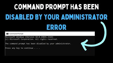 How to Fix Command Prompt Has Been Disabled By Your Administrator Error on Windows 11