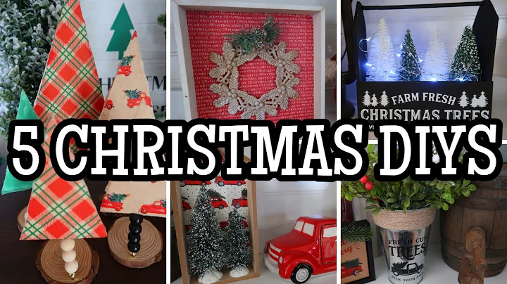 Dollar Tree Christmas DIY Decor 2020 | 5 NEW Christmas DIY Decor | Farmhouse Christmas Decor