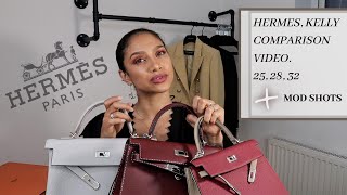 HERMES KELLY 25, 28 AND 32 | EVERYTHING YOU NEED TO KNOW | COMPARISON VIDEO | Tiana Peri