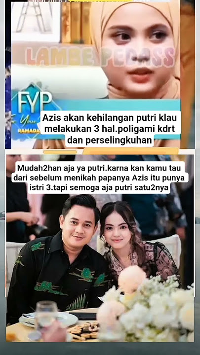 Azis is ready to be left by Putri if he does this #short #puzis #putri isnari#