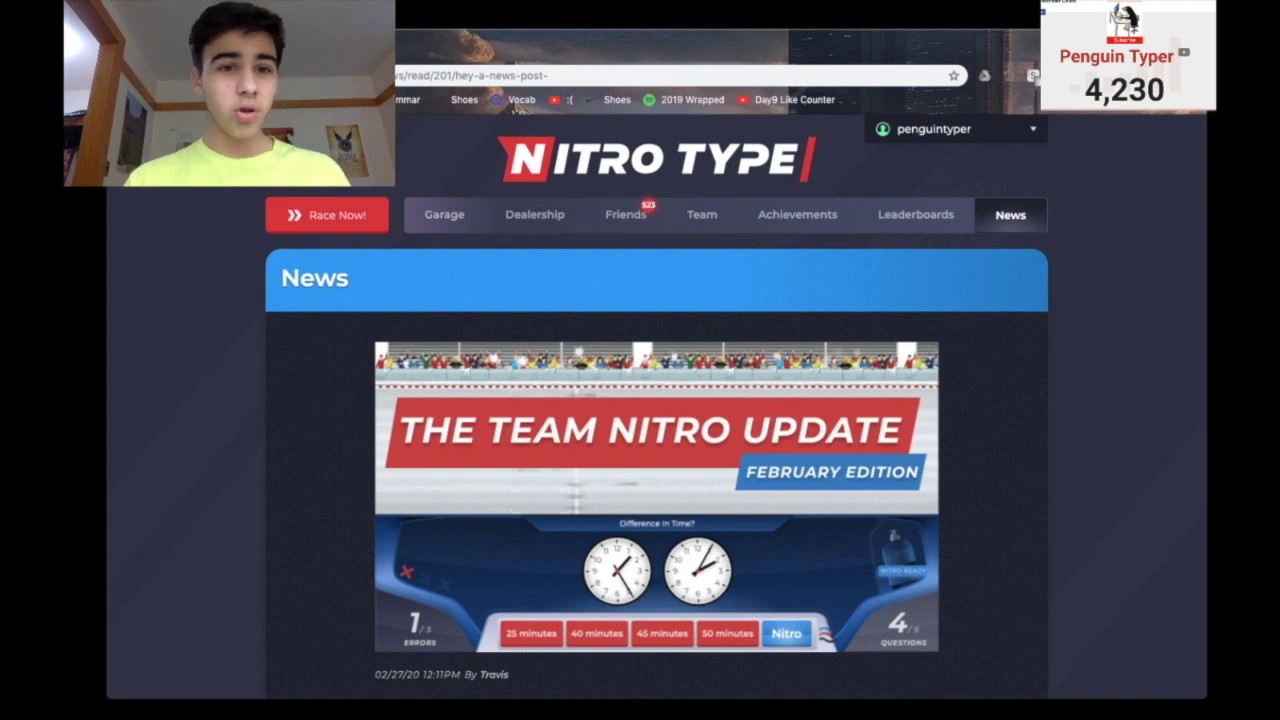 Nitro Type, Nitro - type guide and tips Wiki