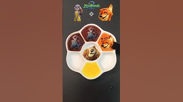 Guess the Mixed Color of Zootopia 🎨🦊 #colors #zootopia2 #colormixing #satisfying