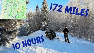 172 mile snowmobile adventure around Vermont