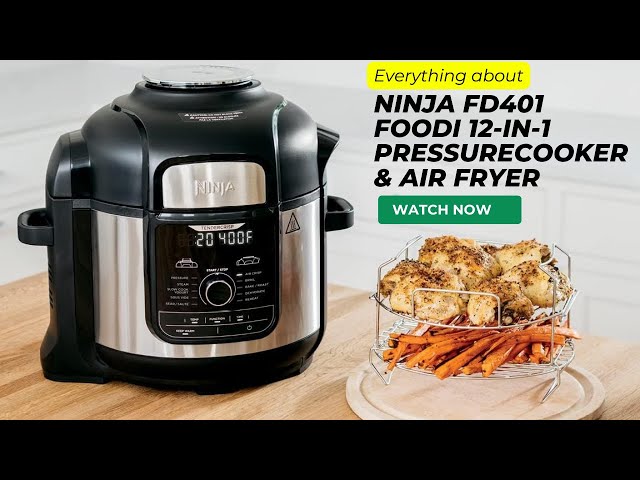 Ninja FD401 Foodi Deluxe Pressure Cooker, 8-Quart, Stainless Steel Used