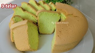 BOLU PANDAN SANTAN SELEMBUT KAPAS ( all in one cuma 3 telur)