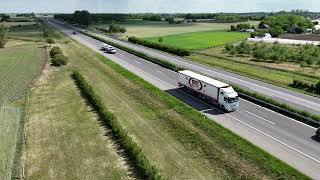 IN FRONT OF DJI MINI 4 DRONE : Traffic on the m5 motorway on Wednesday afternoon