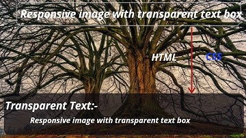How to create responsive image with transparent text box || text box || html || css || future exam