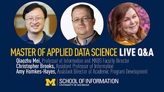 Master of Applied Data Science Live Q&A with Faculty