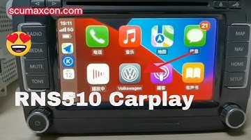 Scumaxcon RNS510 could support  wired and wireless Carplay ！#wirelesscarplay #carplay #rcd510#rns510