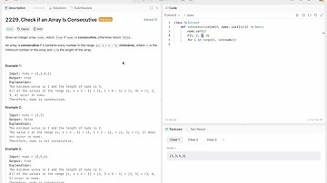 Check If An Array Is Consecutive