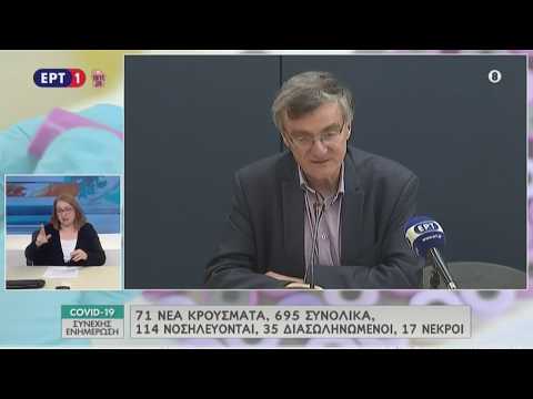 Ενημέρωση από το Υπουργείο Υγείας 23/03/2020