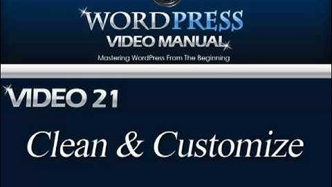 WordPress Video Manual video series