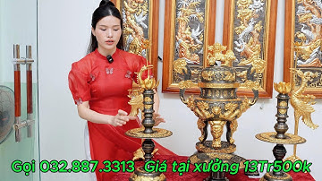 Báo Giá Bộ Đỉnh Đồng Ngũ Sự 36kg Dát Vàng 24K Mới Nhất |Tuyệt Phẩm Thờ Cúng Sang Trọng, Tôn Nghiêm