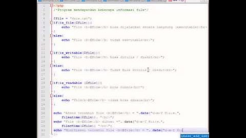 [Belajar PHP] File and Directory - Manipulasi File (Part 2)