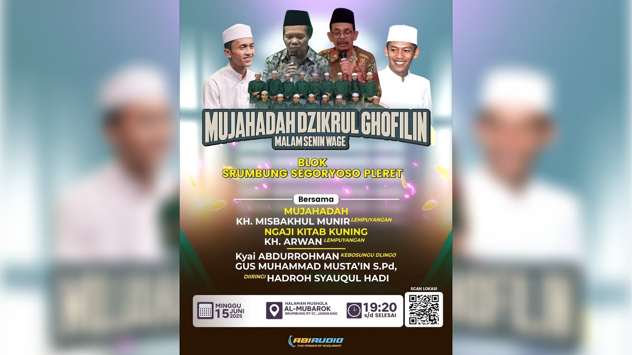 Live || MUJAHADAH DZIKRUL GHOFILIN MALAM SENIN WAGE BLOK SRUMBUNG SEGOROYOSO PLERET