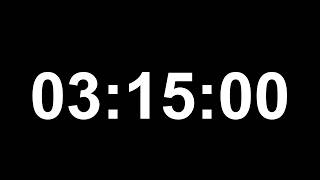 3 Hour 15 Minute Focus Timer (No Music) | Deep Work | Study Session | Countdown Timer | Black Screen