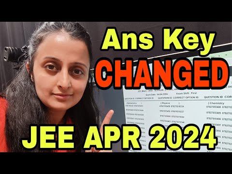 ANSWER KEY CHANGED - NTA UPDATE #jee2024 #nta JEE APRIL 2024 Neha Agrawal