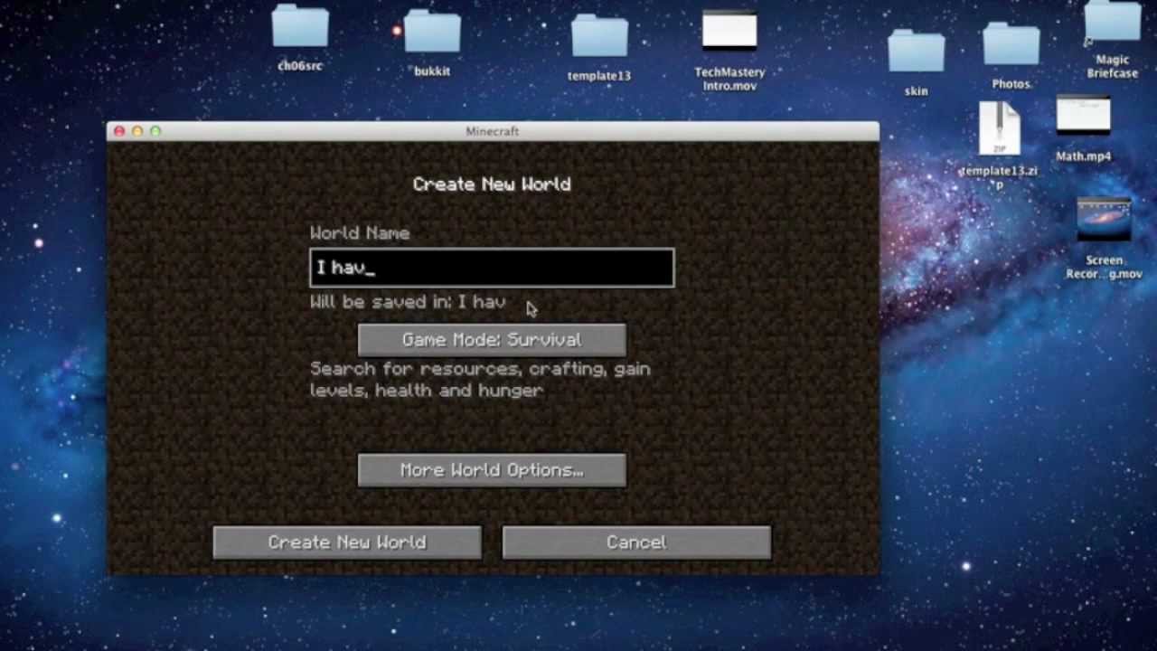 controls for minecraft on mac