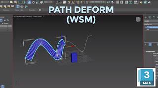 3ds Max Path Deform Modifier Tutorial | Bend Objects Along Splines (World Space Modifier)