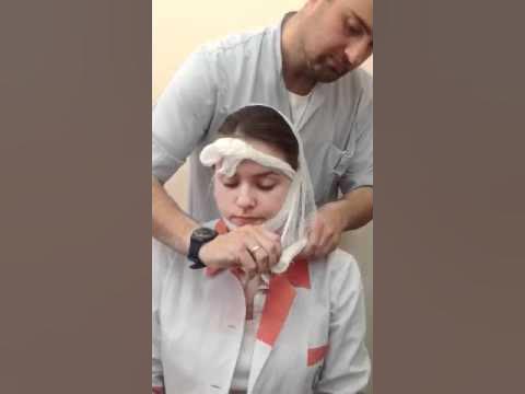 Теменно-подбородочная повязка - YouTube