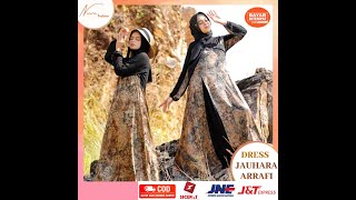 Dres Terbaru 2022 Jauhara Dress ARRAFI Gamis Pakaian Wanita Dress Muslim Lebaran wa 0856 4060 5110