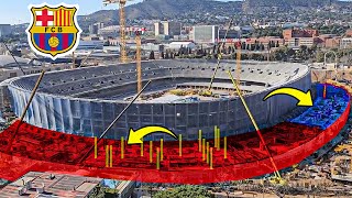 New Camp Nou Progress Update (Placing more steel beams)