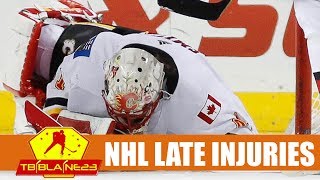 NHL Late Injuries